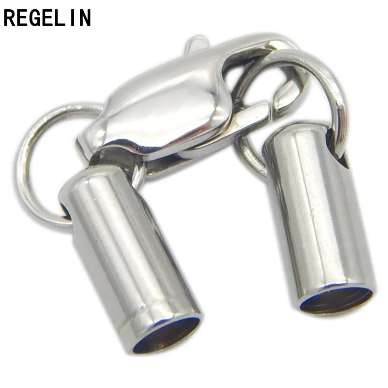 REGELIN – fermoirs et crochets en acier inoxydable, pour bricolage, cordon en cuir, anti-allergie, connecteur pour la fabrication de bijoux