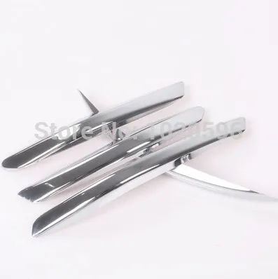 4pcs/set Car Front Fog Lamp Refitting Strips ABS Chrome Quality Sticker For Ford Fiesta MK7 Accessories