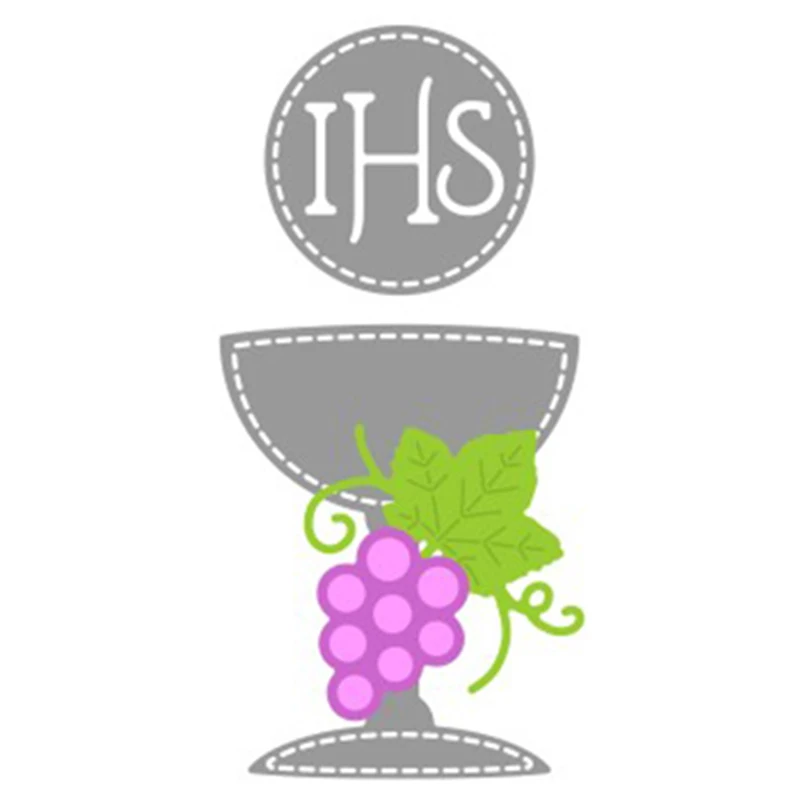 

IHS Grape Wine Glass Metal Cutting Dies Stencil for DIY Scrapbooking Embossing Decoration Card Crafts Die Cut Template New 2019