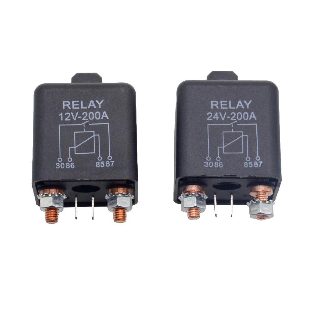 New Car Truck Motor Automotive high current relay 12V/24V 200A 2.4W Continuous type Automotive relay car relays