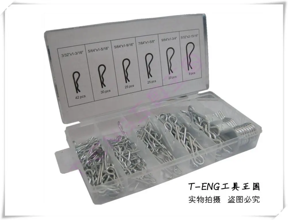 150 Pieces Wave Type Plug Pin Hitch Pins Assorting Set