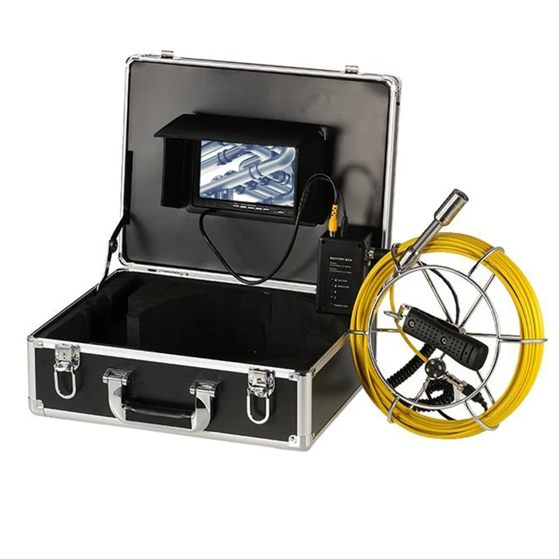 

23mm Industrial Endoscope 20M Cable Underwater Pipe Inspection Camera System 12Pcs LED 7" LCD Used for Pipeline Inspection