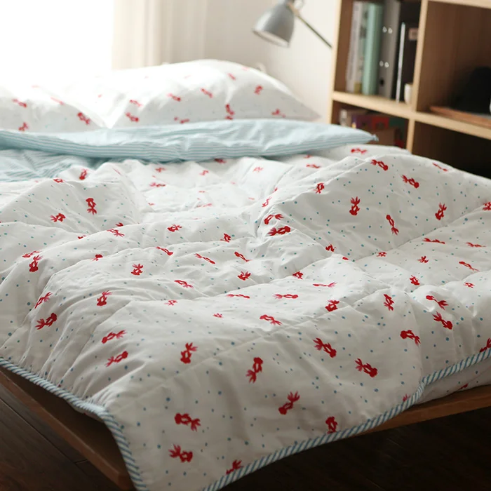 

100%Cotton Goldfish Print comfortable bedding set bed clothes 4pcs quilt/bed sheet/pillow case bed cover summer quilt comforter