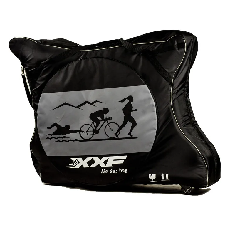 XXF Bike Travel Bag Case, Bike Box for Triathlon Tt, MTB, 700C, Road Bikes, Air Pads Protector, Waterproof Bike Accessories