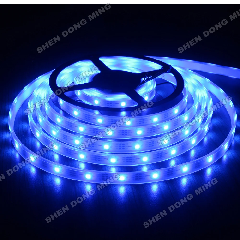 100m/lot  colour changing led strip RGB digital 5050 led ribbon Waterproof Ip67 32led/M 32ic/M Ws2801Addressable tv led strip