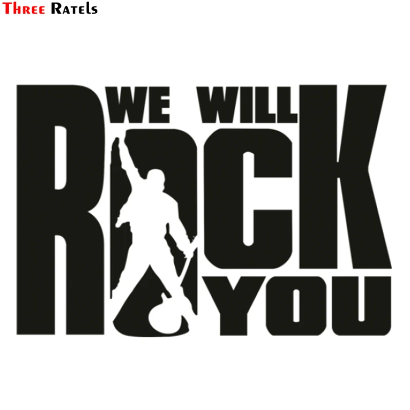 Three Ratels TZ-1371# 15*22cm 1-3 Pieces Car Stickers We Will Rock You Funny Car Sticker Auto Decals