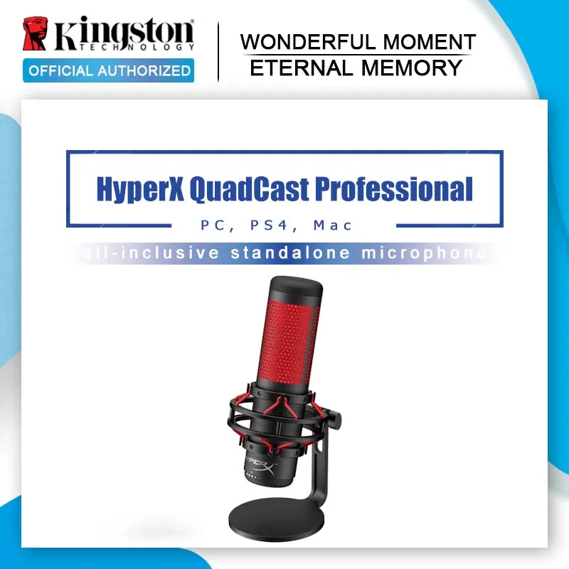 

Kingston HyperX QuadCast s Professional E-Sports Microphone Computer Live Microphone rgb Microphone Device Voice Game