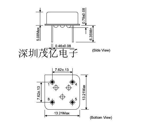 10pcs Imported Inline Active Crystal Oscillator Half Dimension Square 32MHZ 32M 32.000MHZ DIP-4