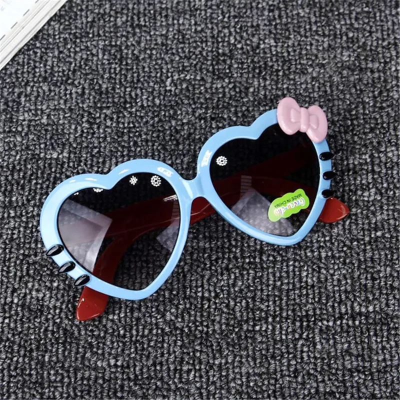 Beautyeye 2018 Fashion Summer Cartoon Cute Heart Bow Cat Sunglasses Glasses Eyeglasses Eyeware For Kids Girls Boys Child UV400