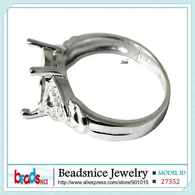 Beadsnice ID27352 Diy 925 sterling silver rings wholesale top quality Semi Mount ring settings without stones for designer