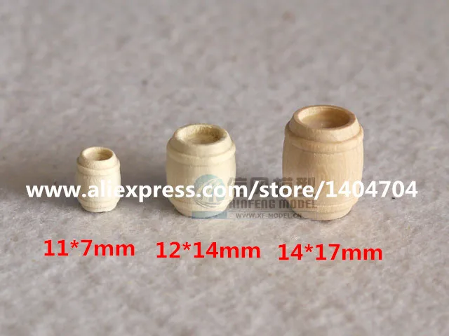 Accesorios para Modelos de Barcos Antiguos, Barriles de Madera, Cubo de Madera, Barrica de Vino, Decoración para Escenas de Barcos, 10 Piezas/Lote