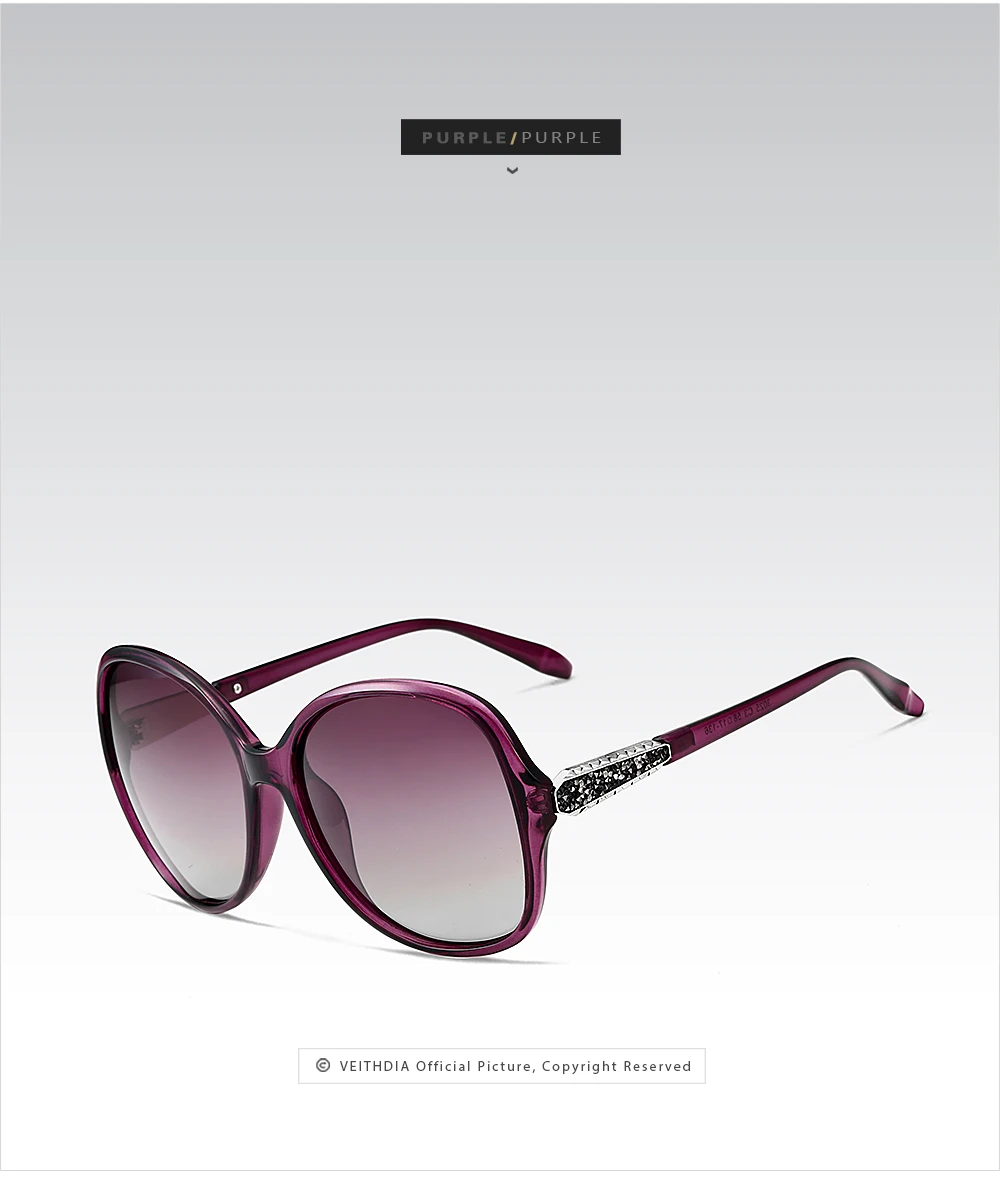 Veithdia retro mode sonnenbrille polarisiert uv400 luxus damen vintage designer frauen sonnenbrillen brillen für frauen v3025 – Detail 15