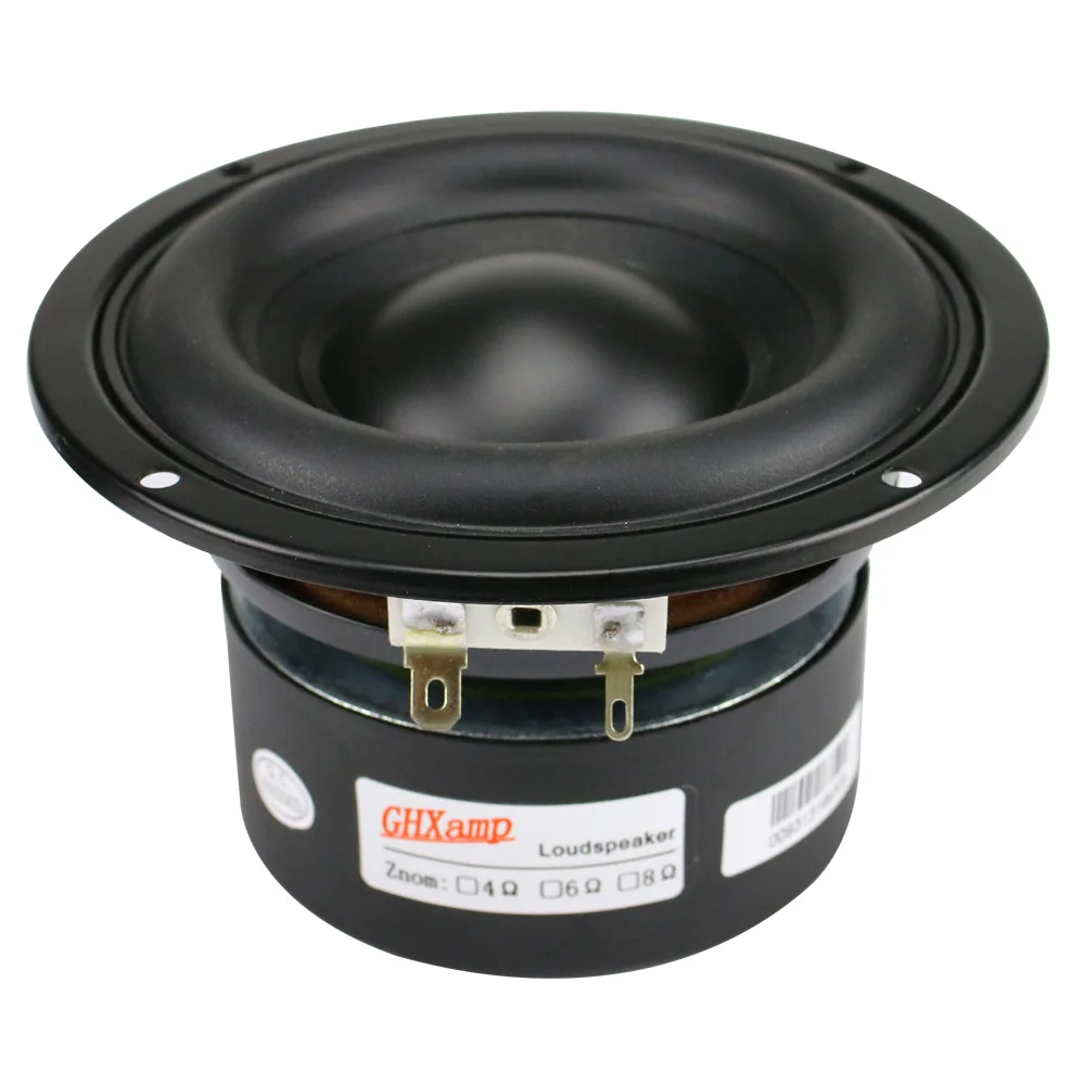 GHXAMP 4 Inch Woofer Subwoofer Speaker Unit 4ohm 40W Polymer Cap Long Stroke Rubber For Computer Multimedia Speaker Upgrade 1PC