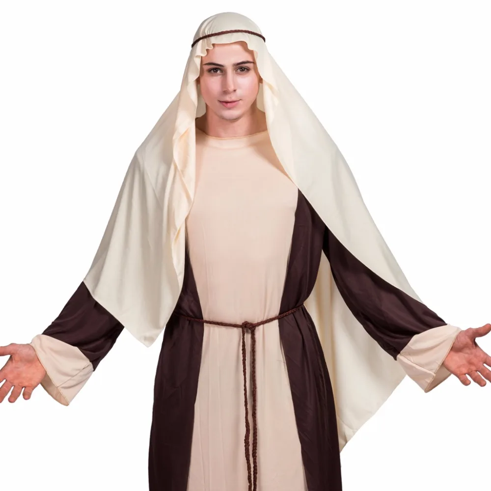 Eraspooky Mannen Saint Joseph Kostuum Religieuze Bijbelse Arabische Koopman Cosplay Outfit Halloween Carnavalsfeest Purim Verkleden