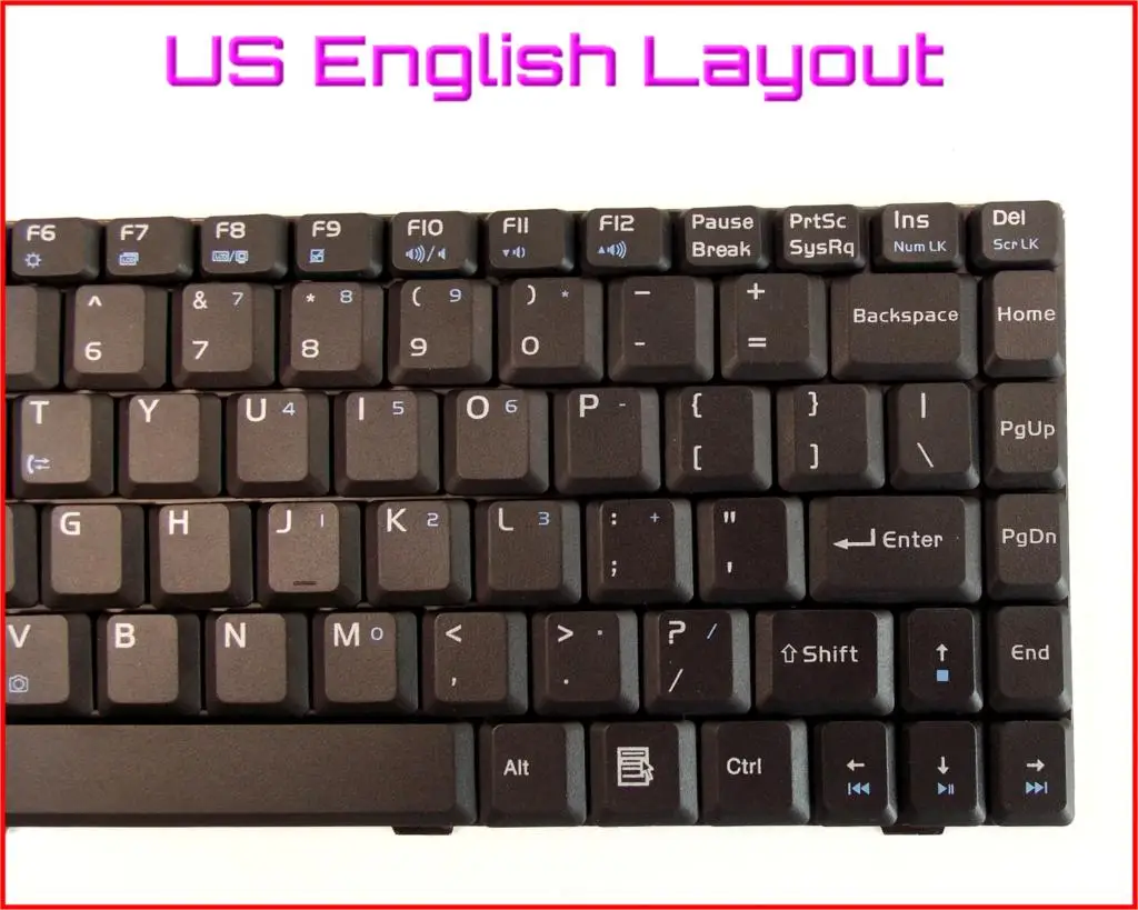 Novo Teclado EUA Inglês Versão para ASUS F9G F9J F9Z F9JE F9S F9SG F9DC F9 F9D F9E F9F 04GNER1KUS00 Laptop