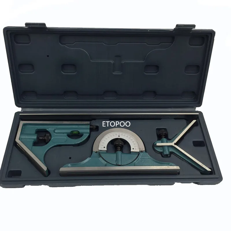 0-180 degree Universal level protractor Combination Square Set esquadro Right Angle  Ruler Set Measuring Tools