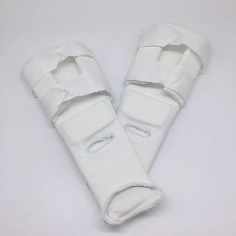 SINOBUDO Kyokushinkai Karate Leg Protector Kyokushin Shin Instep Guards Kick Boxing Karate Shank White Protectors