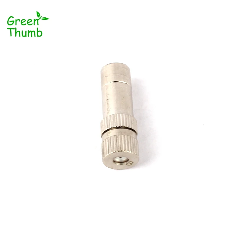 

20pcs 8mm Brass Mist Sprinkler Aperture 0.2mm/0.3mm/0.4mm/0.5mm/0.6mm/0.8mm Brass Quick Plug Nozzle for Horticulture Irrigation