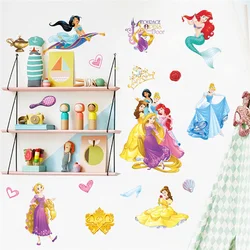Beautiful Cinderalle Aurora Rapunzel Disney Princess Decorative Stickers For Girl's Room Kids Wall Decals Poster Home Decoration