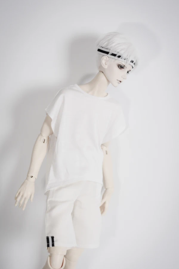 New Fashion Black / white After short before long T-shirt+Pans suit Uncle 1/3 1/4 Boy SD10 Girl BJD SD MSD Doll Clothes