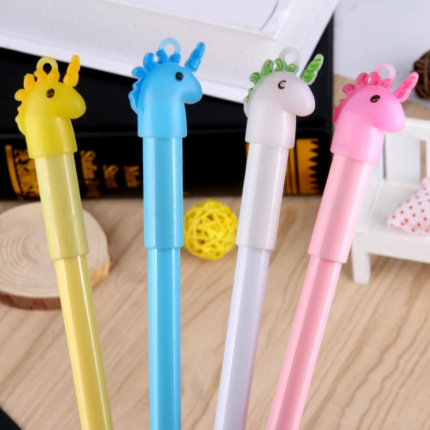 Kawaii Small Horse Erasable Gel Pen 0.5mm Nib Black Ink Student School A Magical Writing Neutral Pen Gift Pen