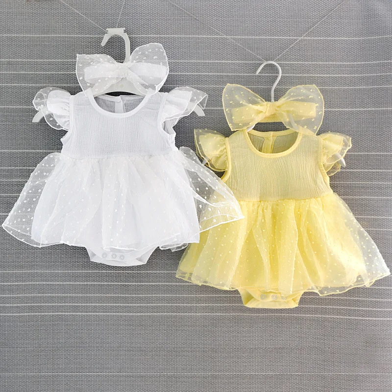 

New Born Baby Girls Infant Party Dress Clothes Christening Gown Girl Tulle 6 Months Baptism Dress White Sweatshirts Rabbit