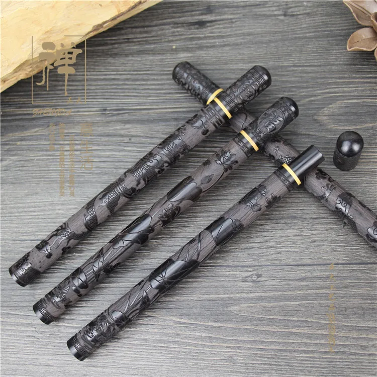 Purple Tan 10 grams authentic wooden incense tube with ebony boxwood carving long pond wholesale