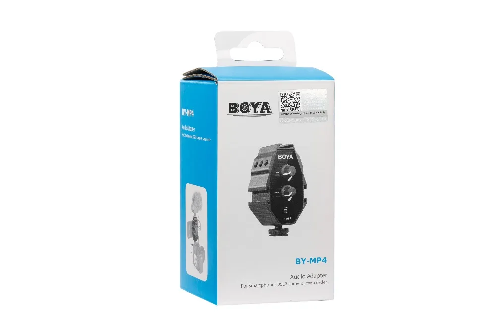 BOYA BY-MP4 Audio Adapter 2-channel Mono Stereo Mode Digital SLR DSLR Camera Camcorder Smartphone