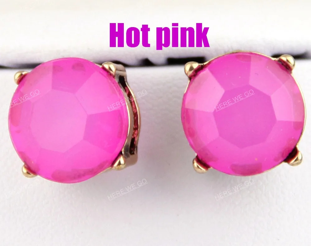 Fashion Neon Earrings Dot Stud Earrings for Women 1.5cm