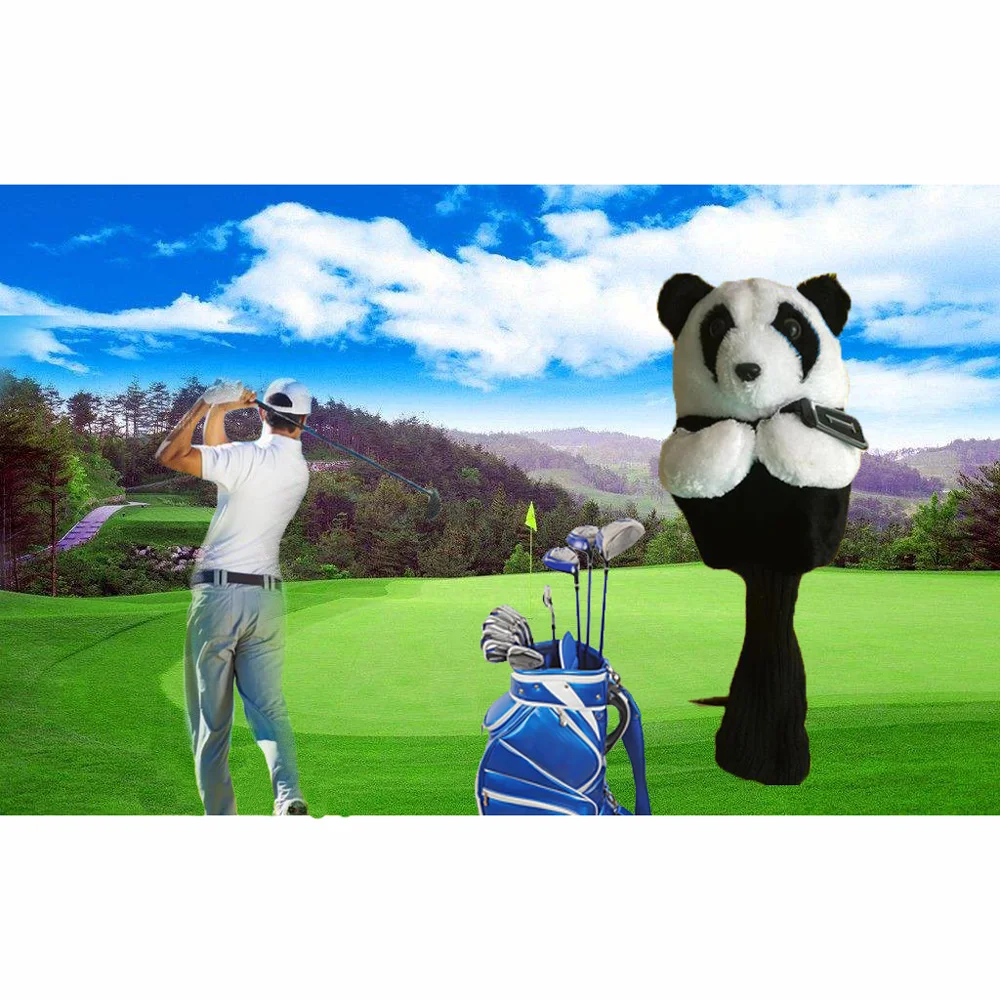 Golf Iron Putter Protective  Head Cover Cute Spotted Panda Golf Club Headcover Set