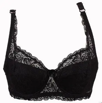 Deep V Young Girl push up Lace Bralette Breathable Summer Sexy Black Big Bra Tops LARGE BUST 46 44 42 40 38 36 B C D Cup bH C306