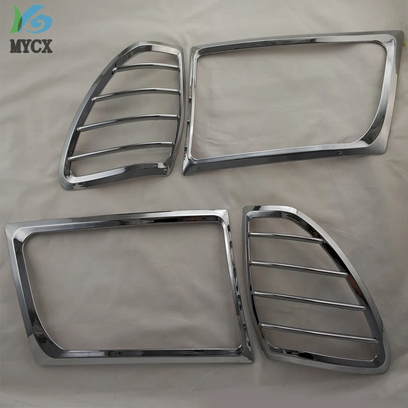 For Toyota Land Cruise 4500 LC100 FJ100 1998-2004 Head Light Lamp Cover Trim Frame Protector Sticker Car Styling Accessory 4pcs