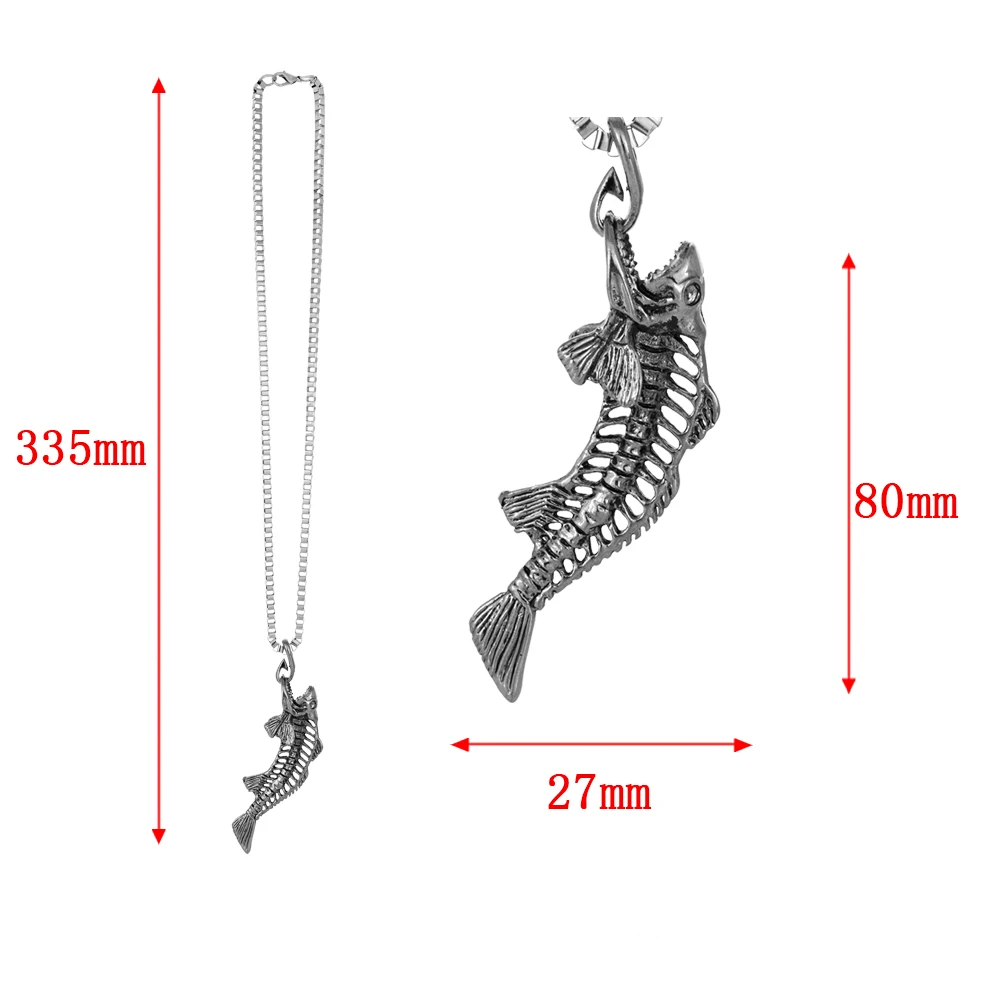 Car Pendant Go fishing Ornaments catch the fish skeleton Rearview Mirror Decoration Hanging Automobiles Decor Accessories Gifts