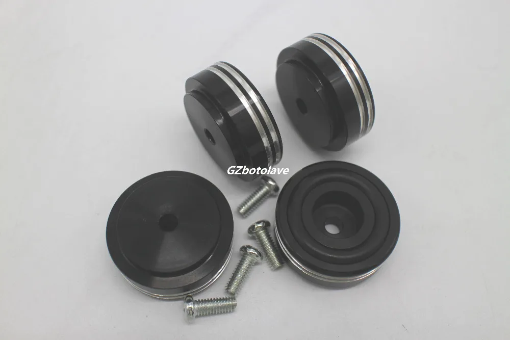 4pcs Aluminum amplifier computer machine feet pads  (with Rubber ring) D30mm*H13mm sent screws