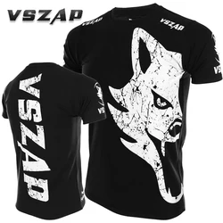 Vzap-klasyczna koszulka MMA, Rashguard Muay Thai, walcząca gigantyczna bawełniana koszulka