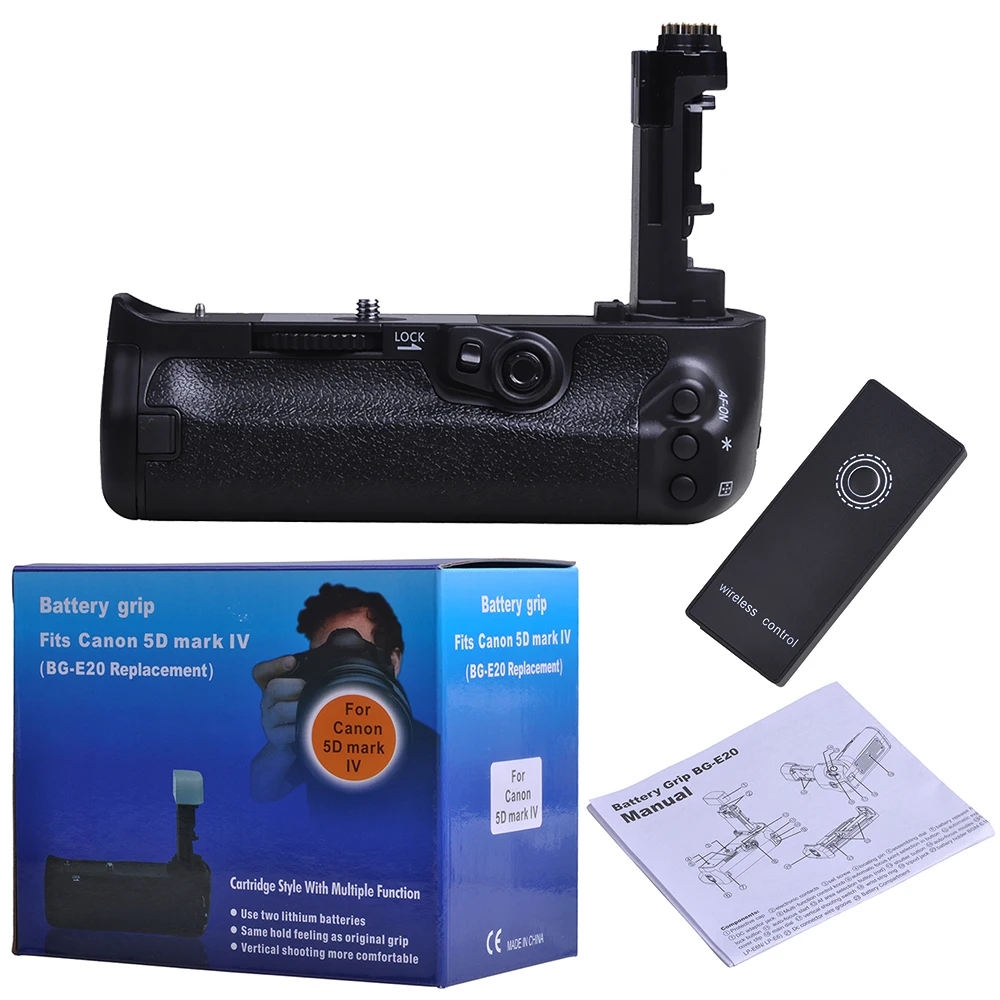 Batmax BG-E20 Battery Grip + Wireless Shutter Release Remote for CANON EOS 5D Mark IV 5DIV 5D4 DSLR Camera