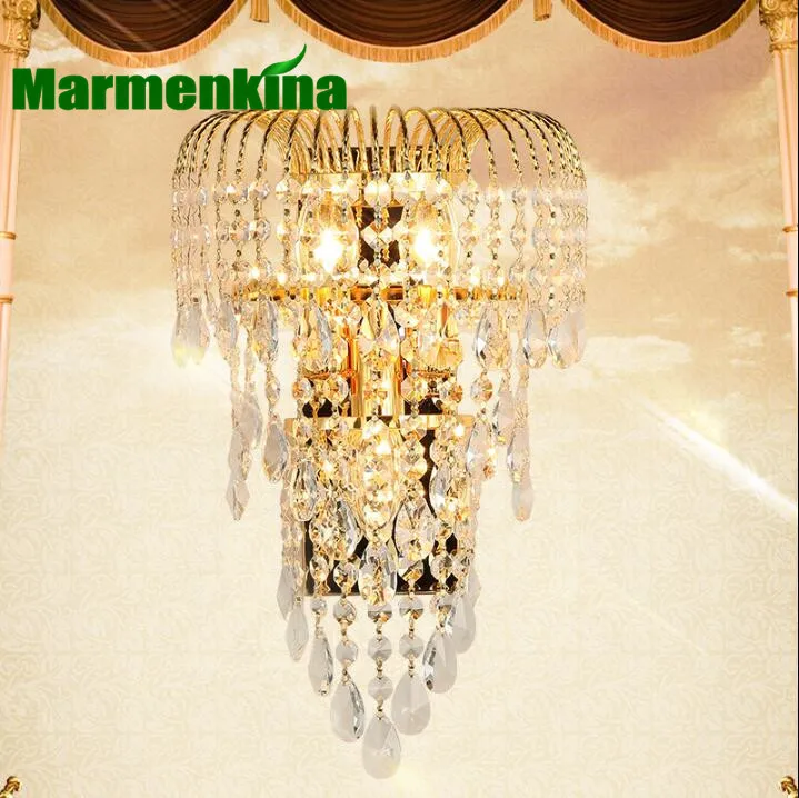 

Crystal wall lamp living room bedroom bedside dining room wall lamp indoor lighting TV wall lamp,E14*3.