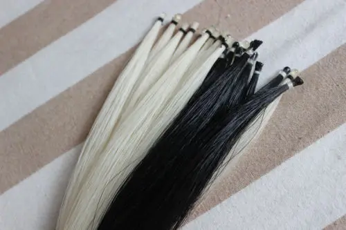 500g 80-85cm high quality Mongolian Horse Tail Hair Violin Bow hair  (250g white+ 250g black）