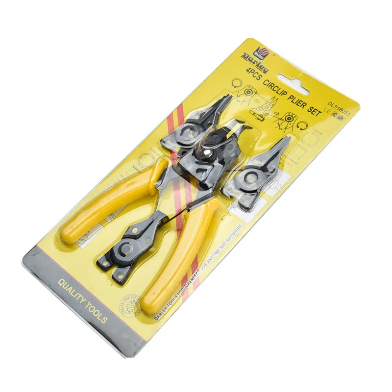 

4 in 1 Multifunctional Snap Ring Pliers Multi Crimp Tool Remove Retaining Circlip Pliers Combination Retaining Clip 1 Set