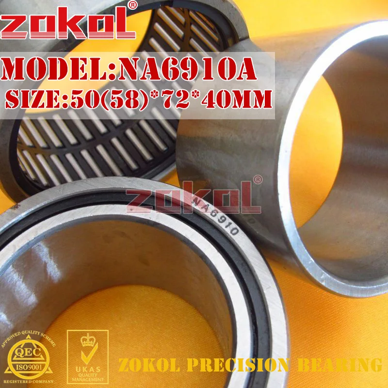 

ZOKOL NA6910 A Entity Ferrule Needle Roller Bearing 50*72*40mm RNA6910A 58*72*40mm