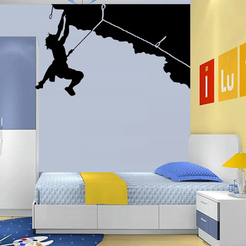 Rock Climbing Design Sports Series Vinyl Removable Wall Sticker Home Shop Decoration Wall Stickers Wall Decals 5 Sizes