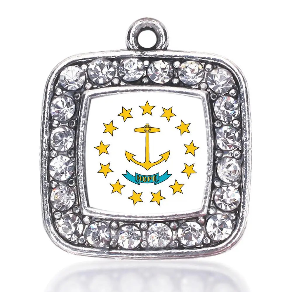 RHODE ISLAND FLAG SQUARE CHARM