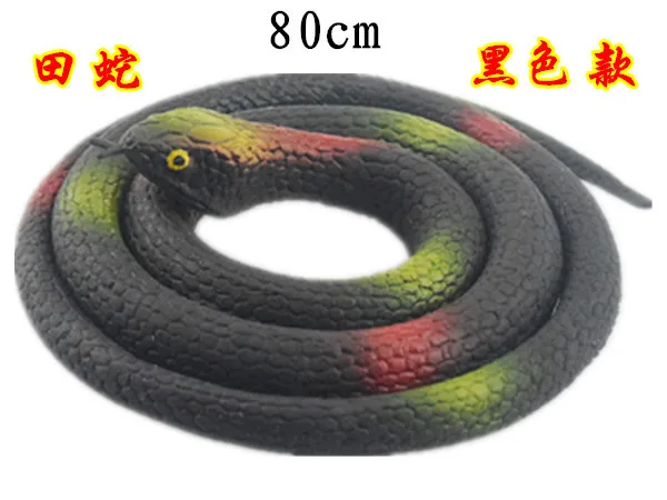 Novelty Halloween Gift Tricky Funny Spoof Toys Simulation Soft Scary Fake Snake Horror Toy For Party Event 80cm