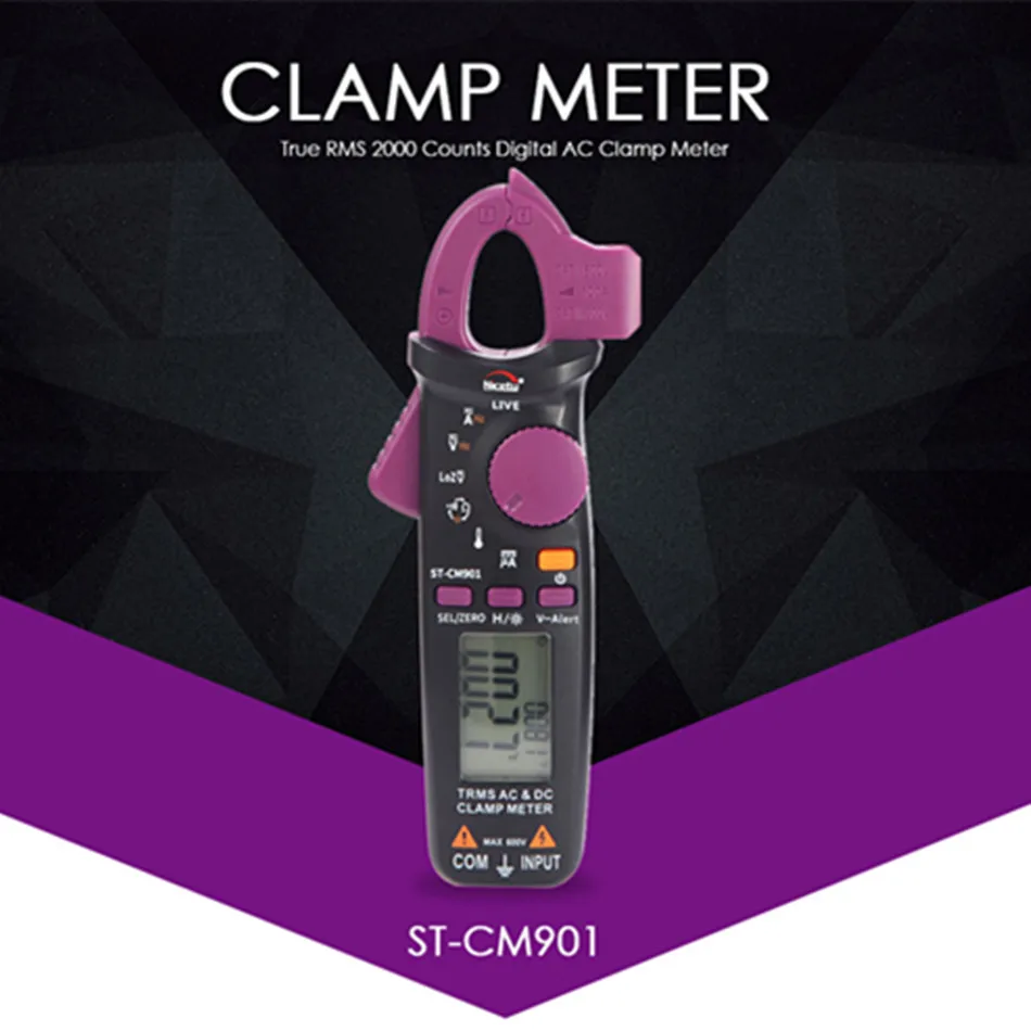 ST-CM901 True RMS Clamp Meter Low Impedance DC Small Current Available Auto Repair Clamp Multimeter