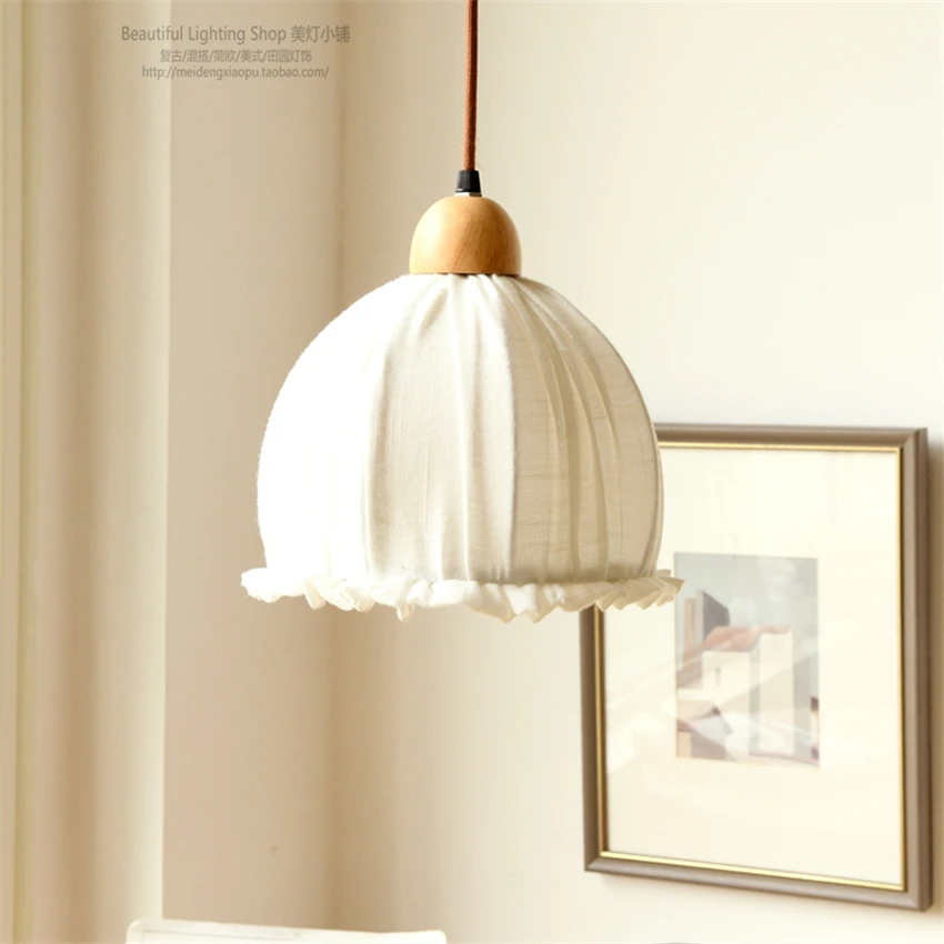 

Nordic Modern Pendant Tlights Cotton and Hemp Country Day Tea Room Bedside Bedroom Livingroom Dininglight Lamp Shade Lamps