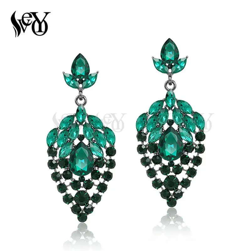 VEYO Crystal Drop Earrings for Women Luxury Rhinestone Earrings Top Quality Brinco New Arrival