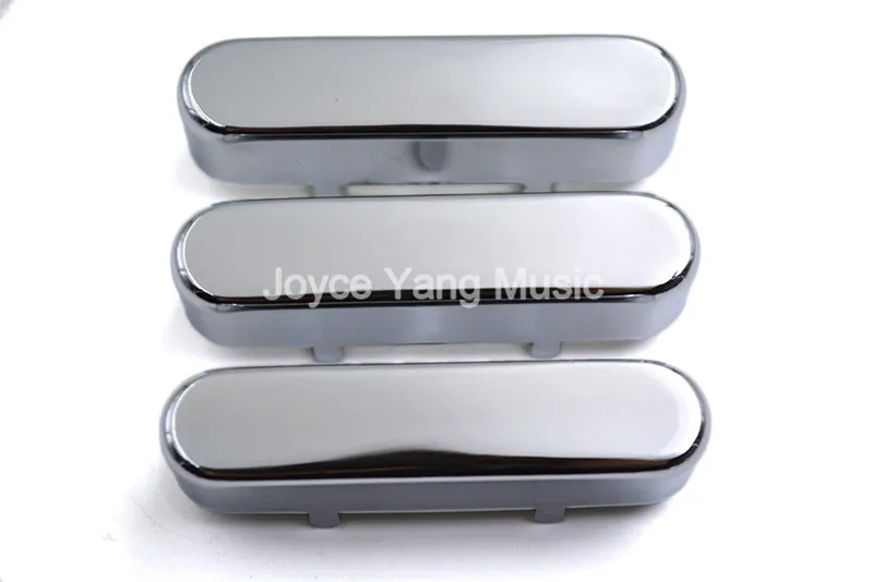 1 Set of 3pcs Niko Sealed Closed Chrome Brass Single Coil Pickup Cover For FD Strat/Tele Style Electric Guitar Free Shipping