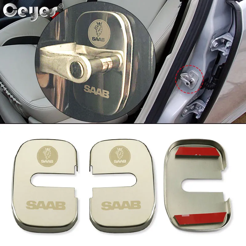 

Ceyes Door Lock Covers Accessories Car Styling Case For Saab 9000 900 428 03-10 9-3 9-5 93 95 2003 2012 Auto Protection Stickers