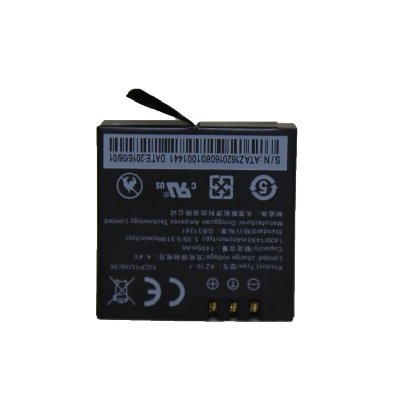 2 pz 1400 mah Per Xiaomi YI lite/YI 2/4 Kplus 4 k + Battery + USB Caricatore Doppio Per xiaomi Originale yi 4 k Accessori action camera