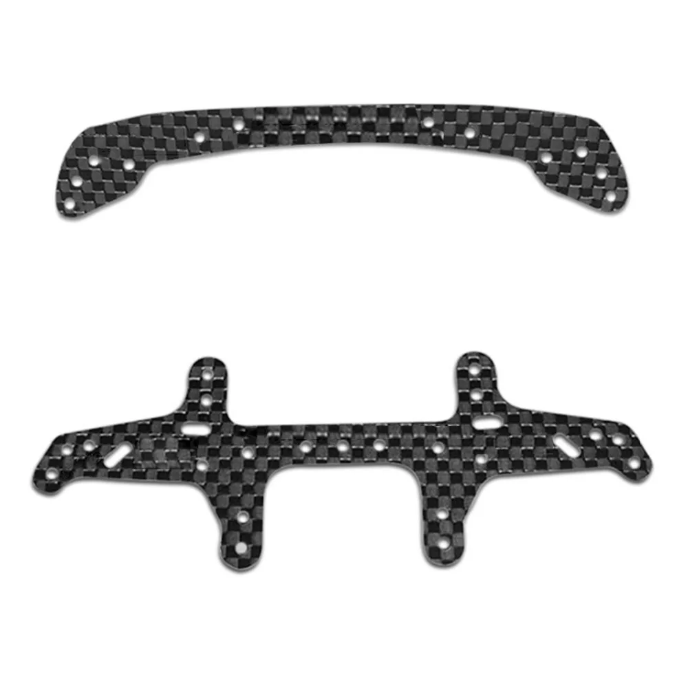 1.5mm Carbon Fiber Lettering Leading Rear Plate Front plate Parts for 2013 style RC MINI 4WD For Tamiya Car Crawlers